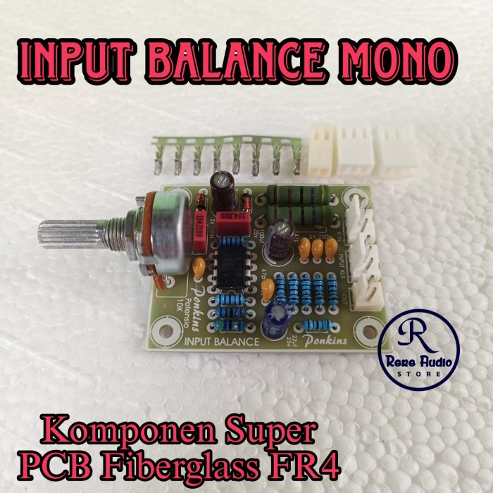 Jual Kit Input Balance INBAL Mono Pcb Fiber FR4 Komponen Metalfilm