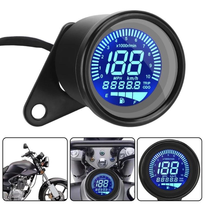 Jual Bisa Cod Speedometer Kilometer Rpm Amper Bensin Odometer Led