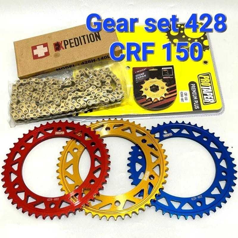 Jual Gear Set CRF 150L Gear Belakang Paket Rantai Gold Expedition Dan