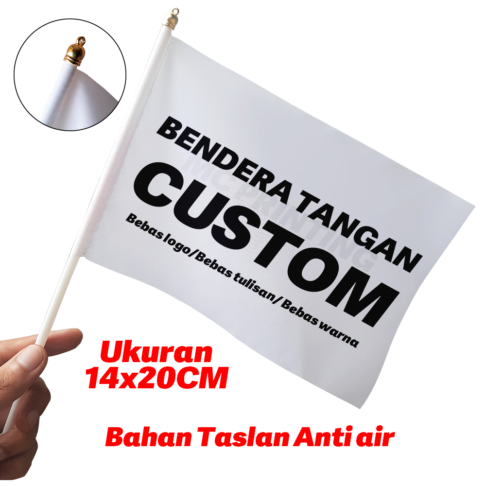 Jual Custom Bendera Tangan Atau Bendera Stik Ukuran X Cm Bahan