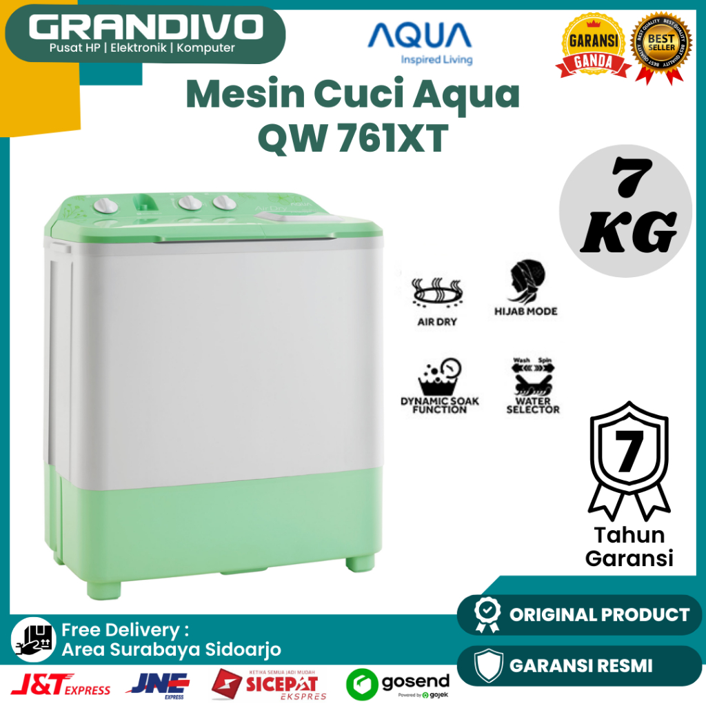 Jual Mesin Cuci Tabung Aqua Kg Aqua Qw Xt Low Watt Garansi Resmi