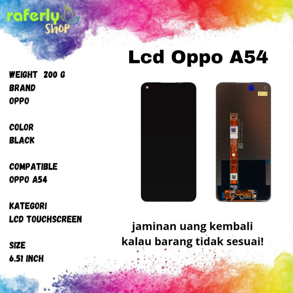 Jual LCD Touchscreen OPPO A54 Black Kualitas OEM Shopee Indonesia