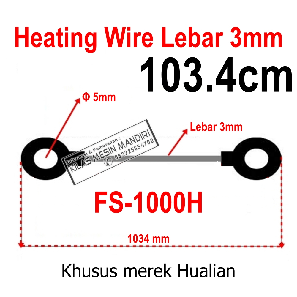 Jual Element Heating Wire Hand Impulse Sealer Panjang Elemen Kawat