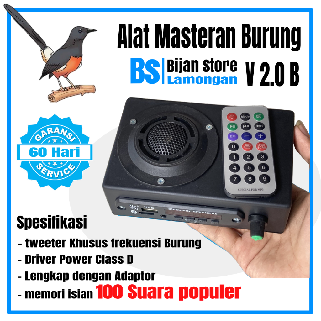 Jual Masteran Burung Mp3 Alat Mastering Bird TYpe V 2 0 B Speaker Ampli