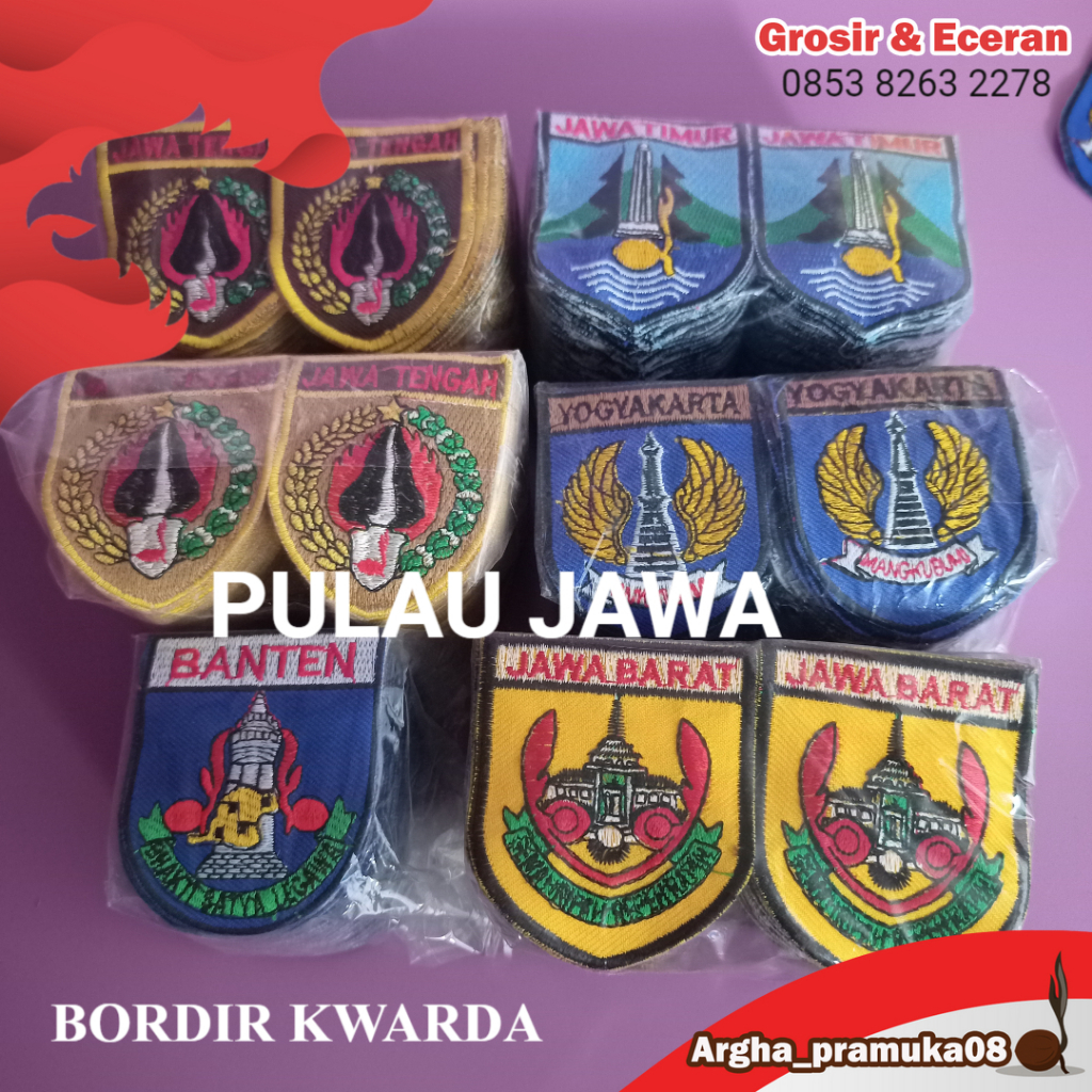 Jual Bed Badge Kwarda Full Bordir Jawa Lengkap Jateng Jatim Jabar Dll