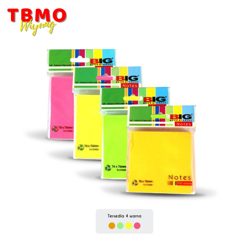 Jual Tbmo Sticky Notes Big Memo Tempel X Shopee Indonesia