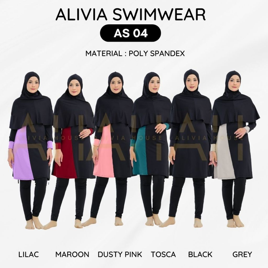 Jual Alivia Swimwear As Baju Renang Muslimah Syari Dewasa Wanita