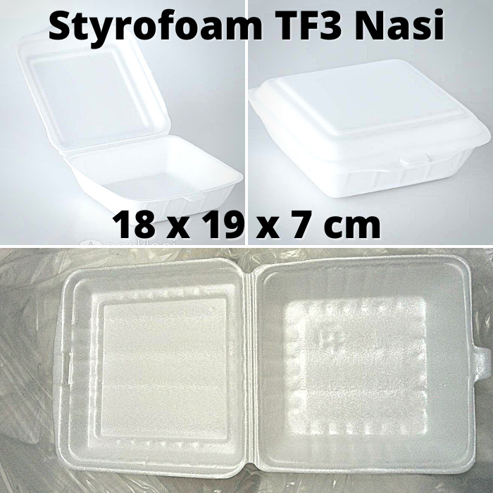 Jual Sterofoam Tf Foam Kotak Makan Gabus Styrofoam Lunch Box Tf Nasi