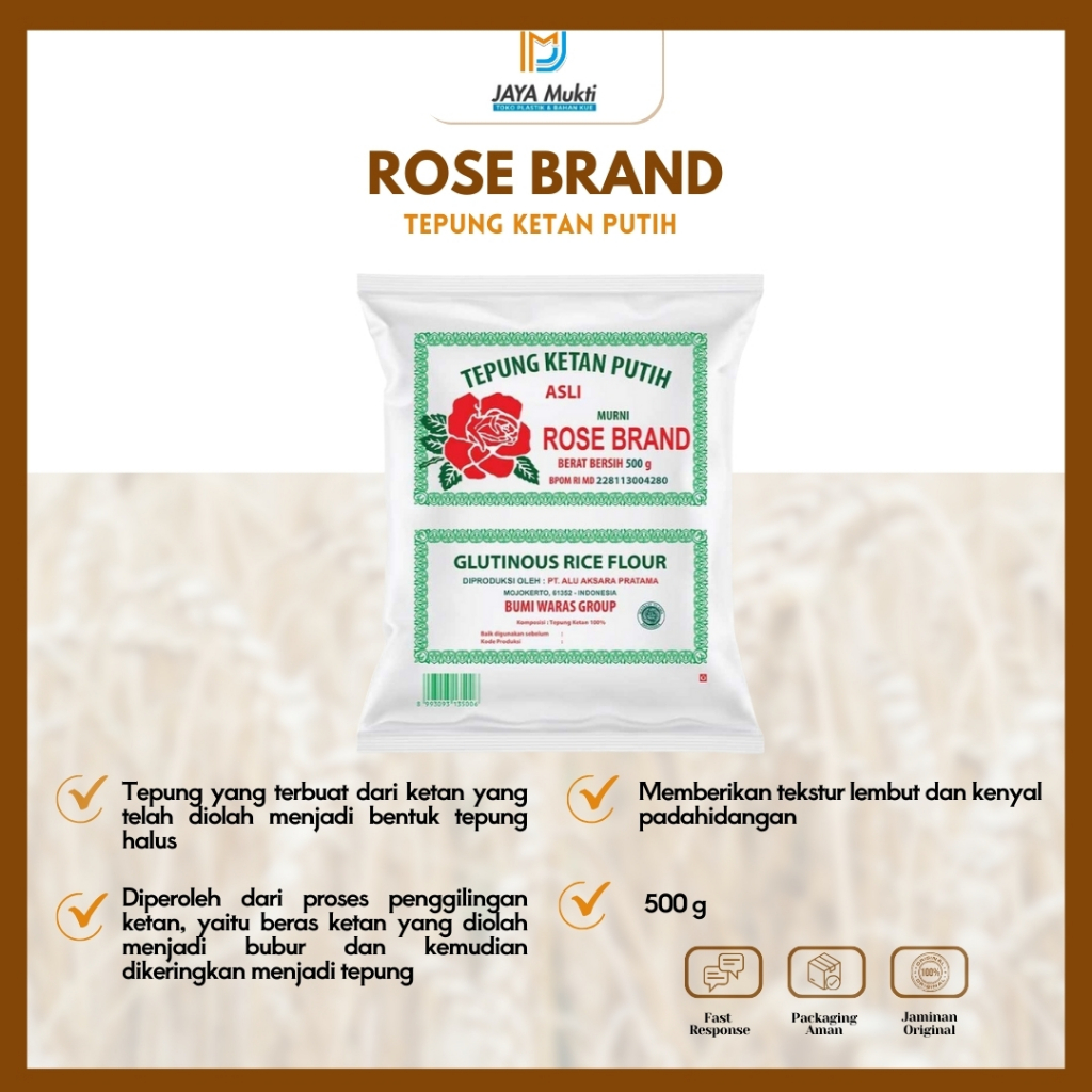 Jual Tepung Ketan Rose Brand Gram Kemasan Ekonomis Shopee Indonesia