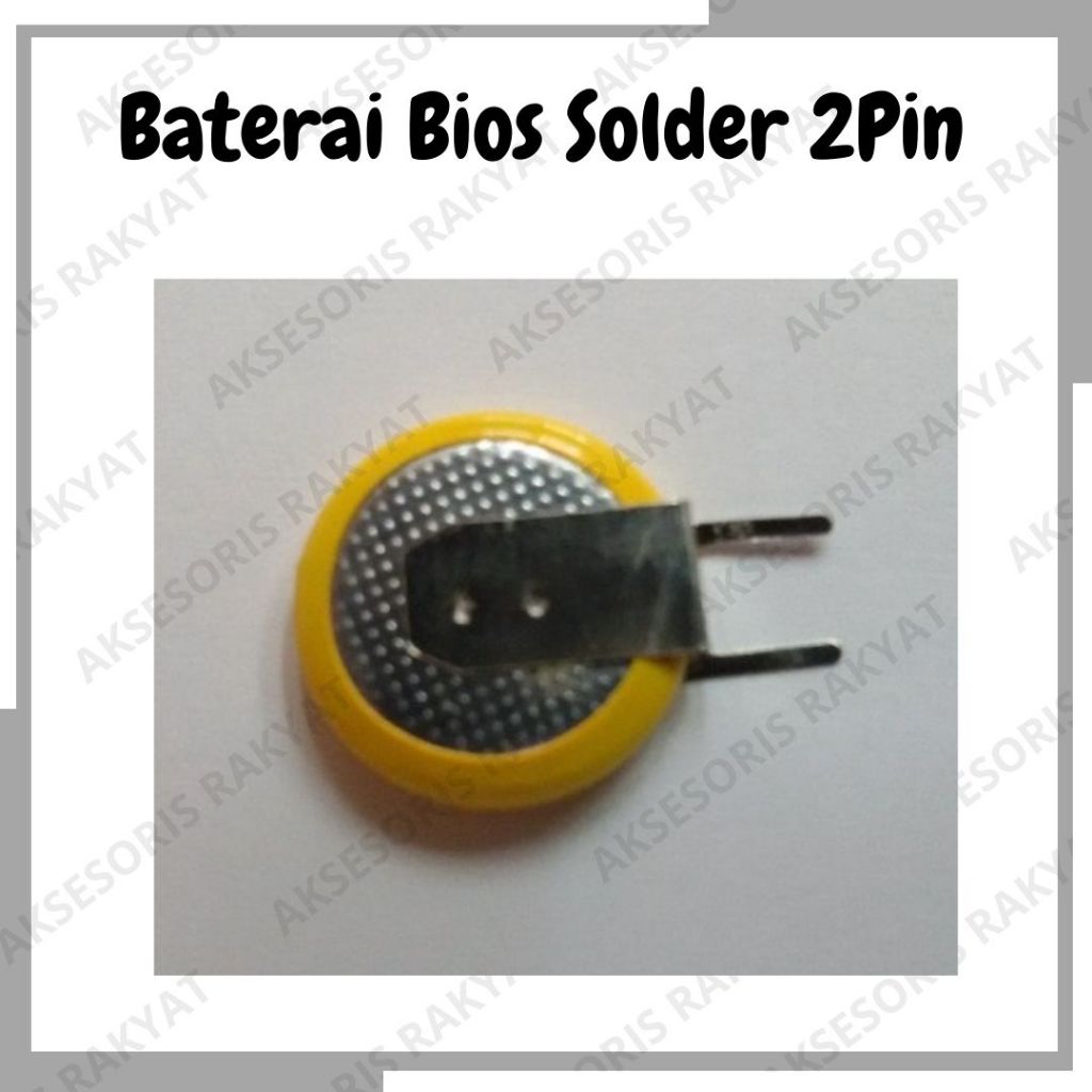 Jual CMOS BIOS SOLDER 2PIN CR1220 Model Tanam Small Kecil 2 Pin Kaki