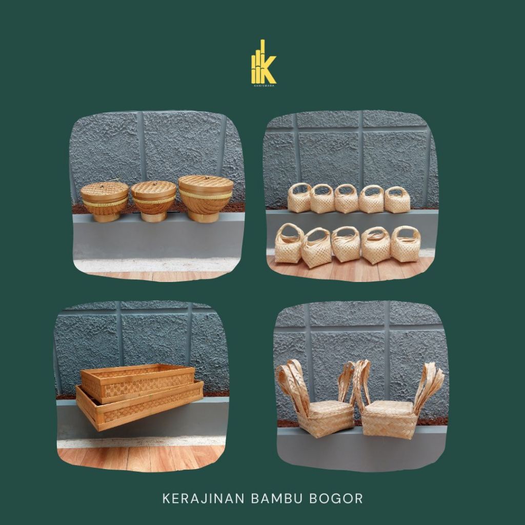 Jual Kerajinan Anyaman Bambu Bogor Besek Tas Keranjang Teratai Klakat