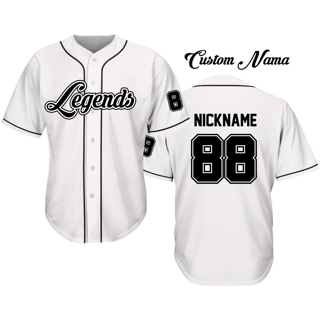 Jual Jersey Baseball Pria Dan Wanita Bisa Custom Nama Nomor Dan Team