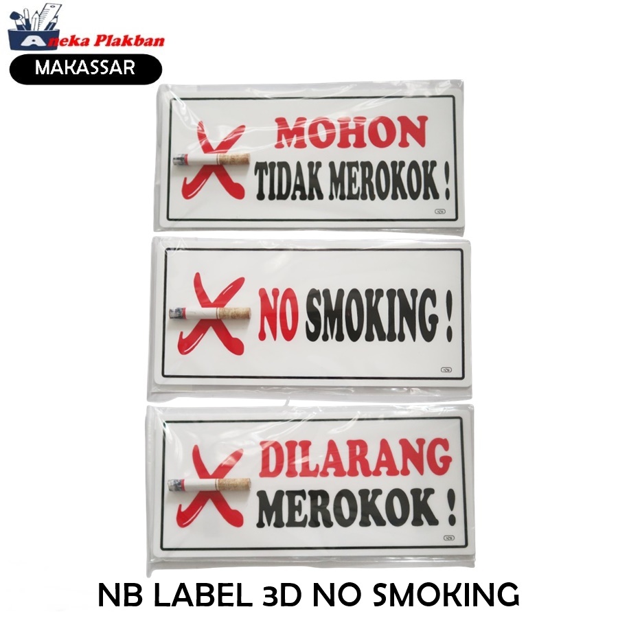 Jual Label Akrilik Dimensi No Smoking Dilarang Merokok Shopee Indonesia