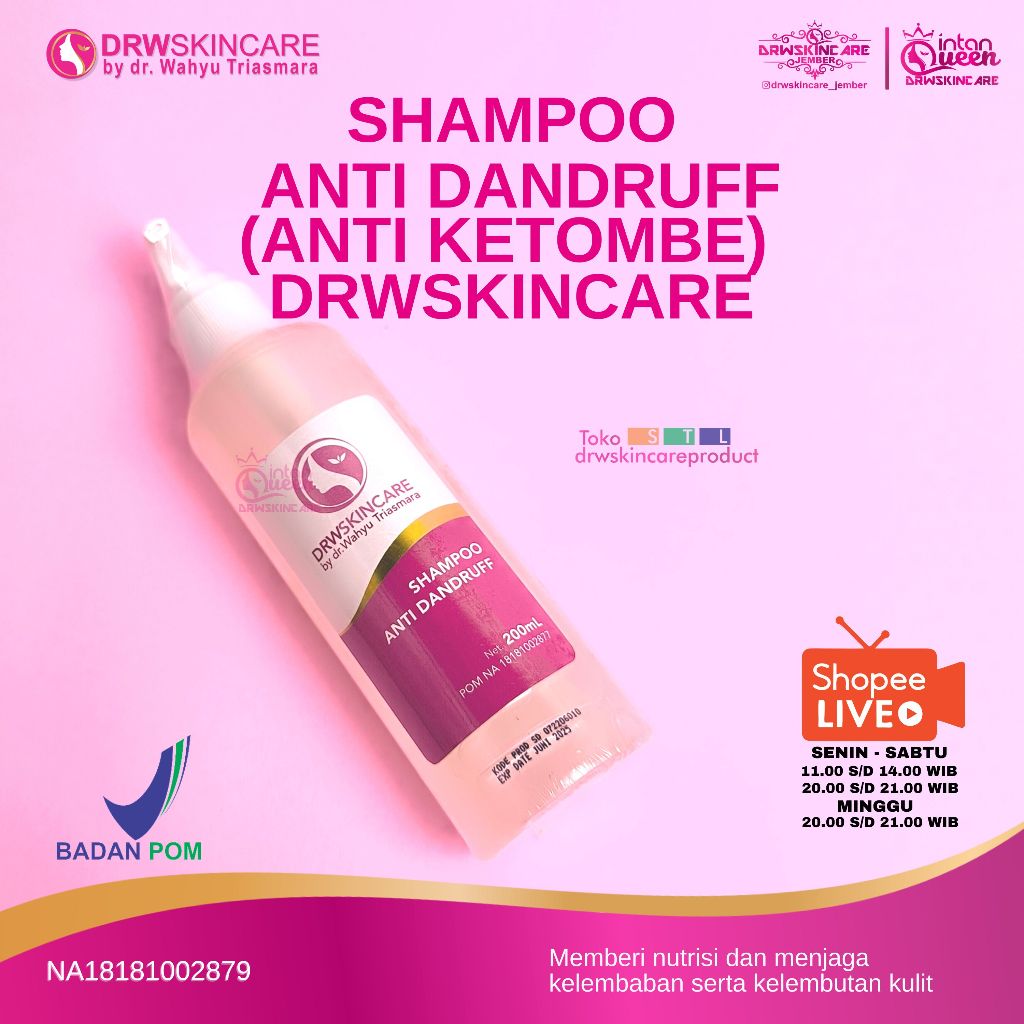 Jual Drw Skincare Shampoo Anti Dandruff Anti Ketombe Shopee Indonesia