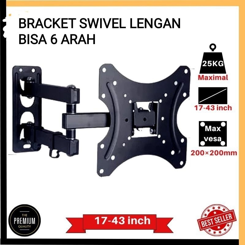 Jual Braket Tv Bracket Tv Swivel Shopee Indonesia