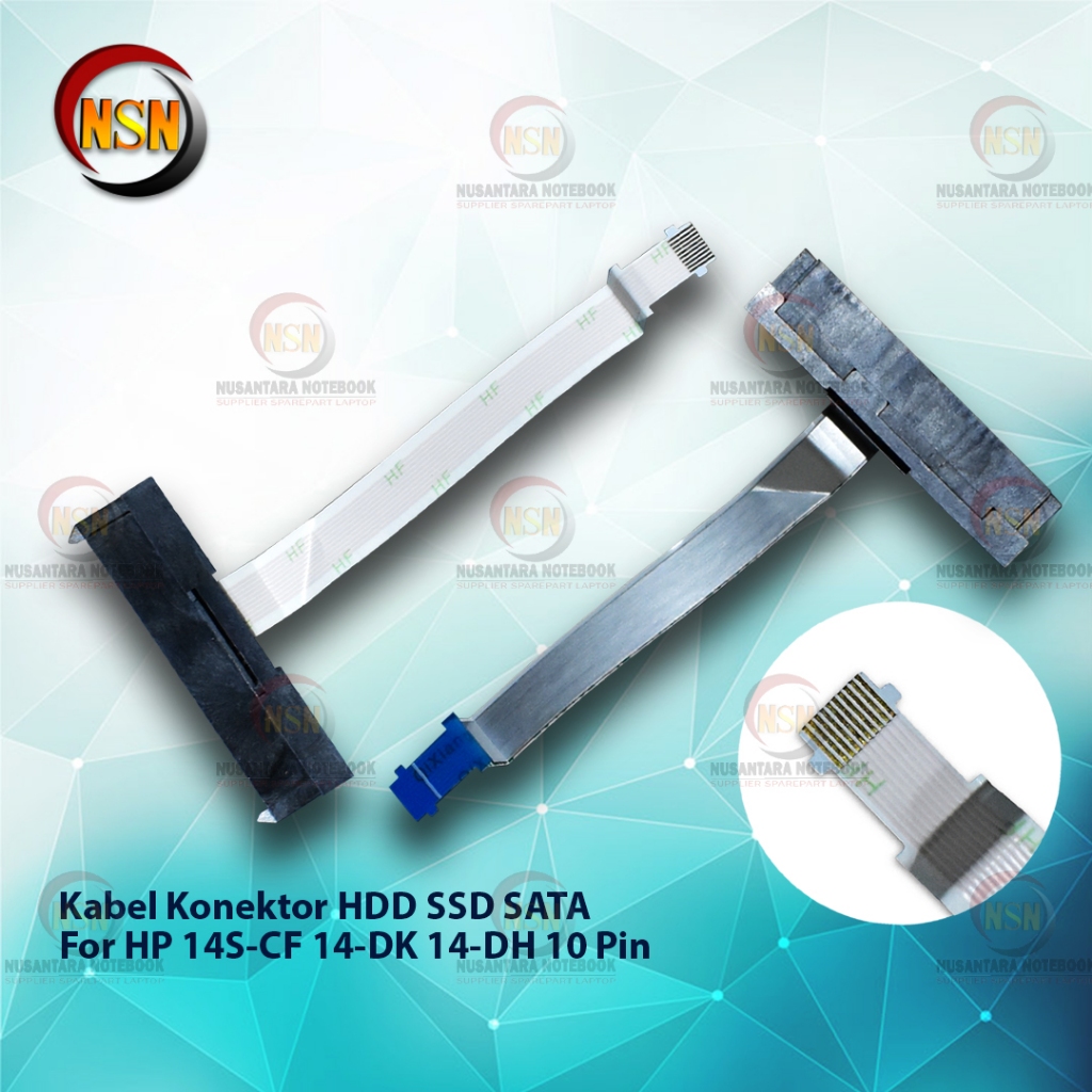 Jual Kabel Konektor HDD SSD SATA For HP 14S CF 14 DK 14 DH 10 Pin No