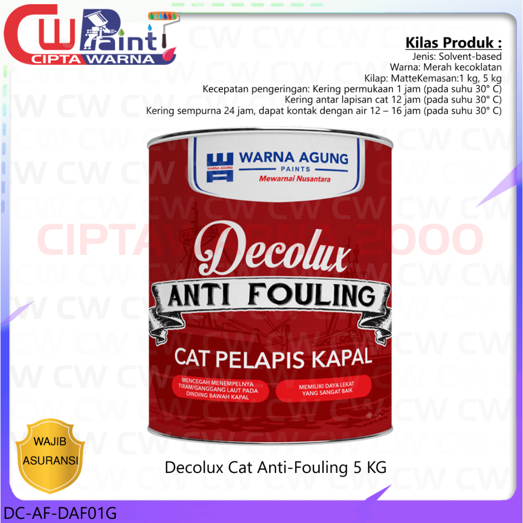 Jual Decolux Anti Fouling Cat Pelapis Kapal Berdinding Kayu Dan Metal