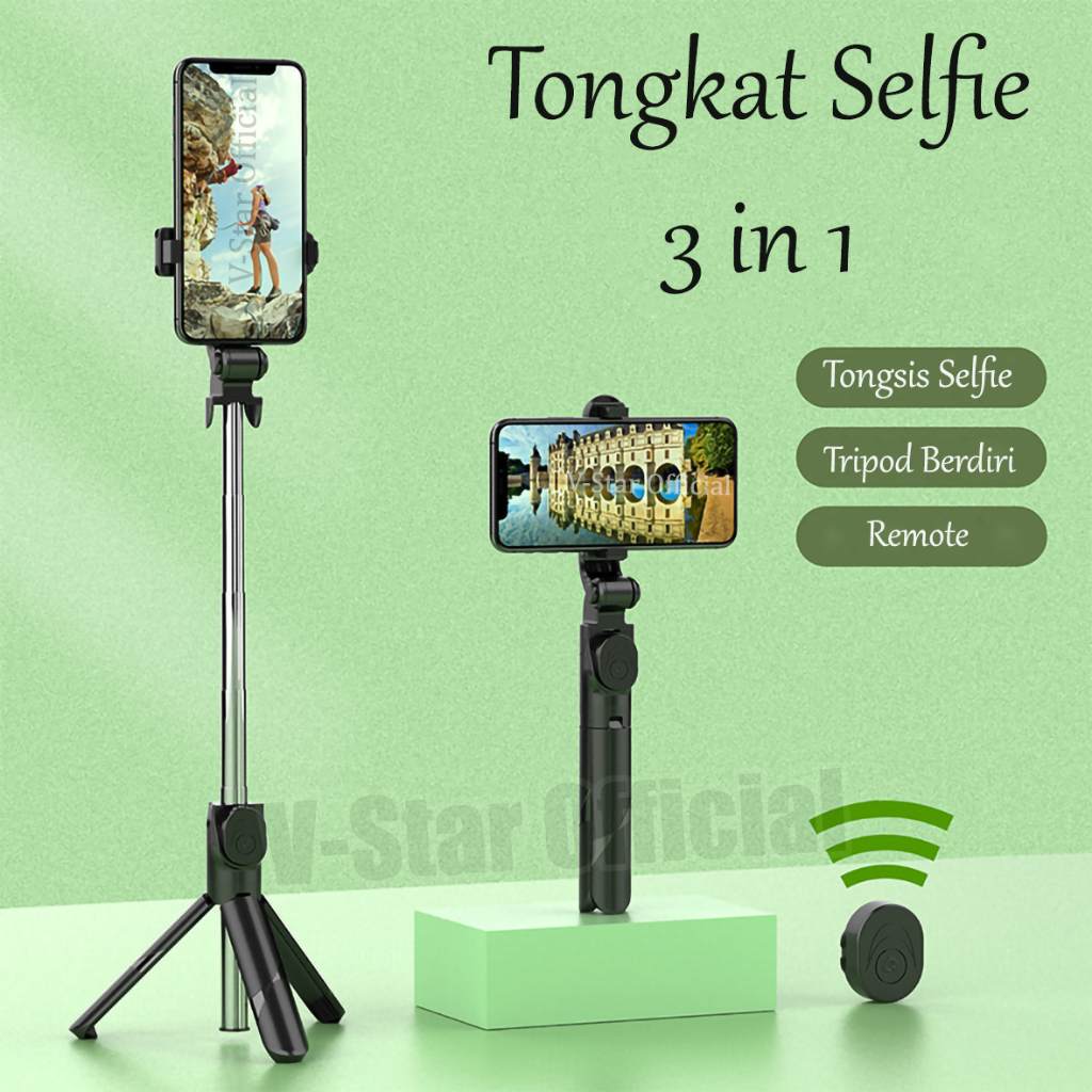 Jual Tongsis Tripod Hp Mini Stand Meja Konten Remote Bluetooth In