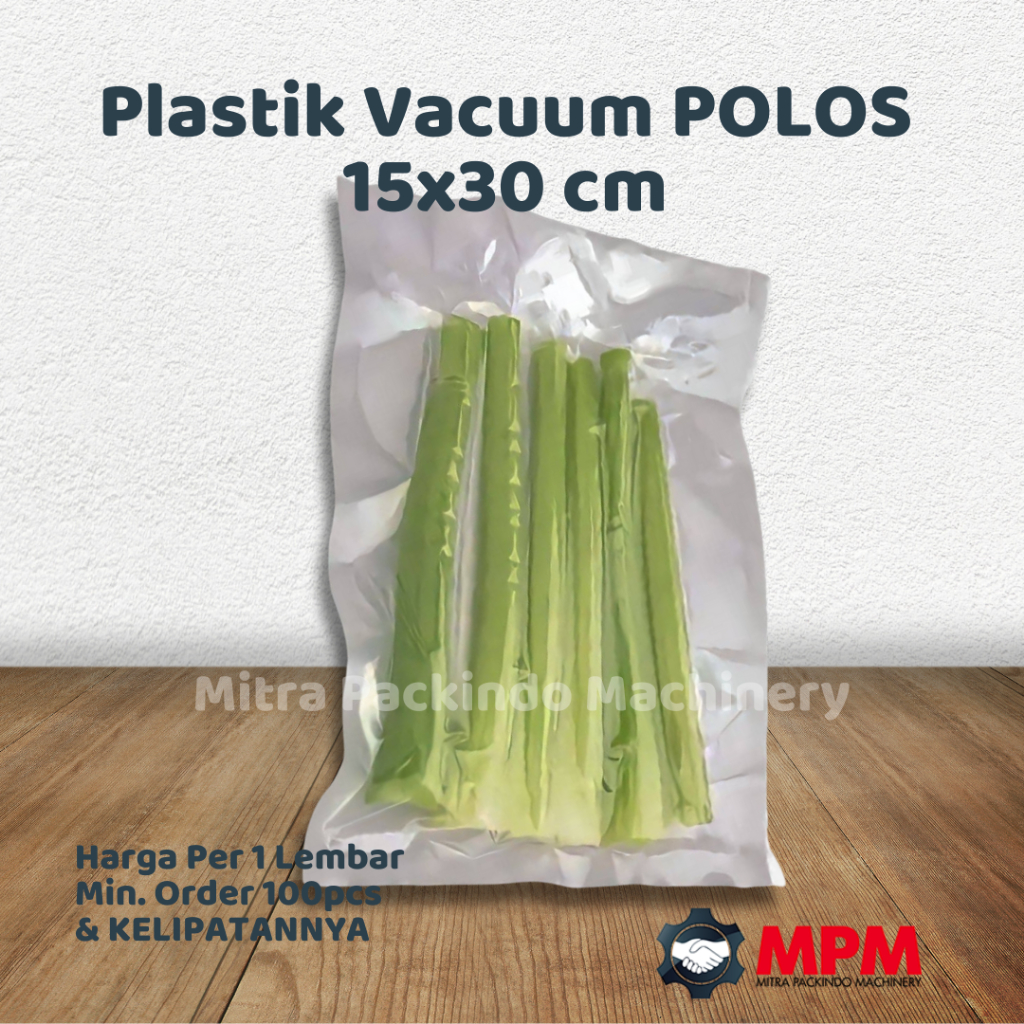 Jual Plastik Vacum POLOS 15x30 Cm Plastik Vacuum Makanan 15 X 30