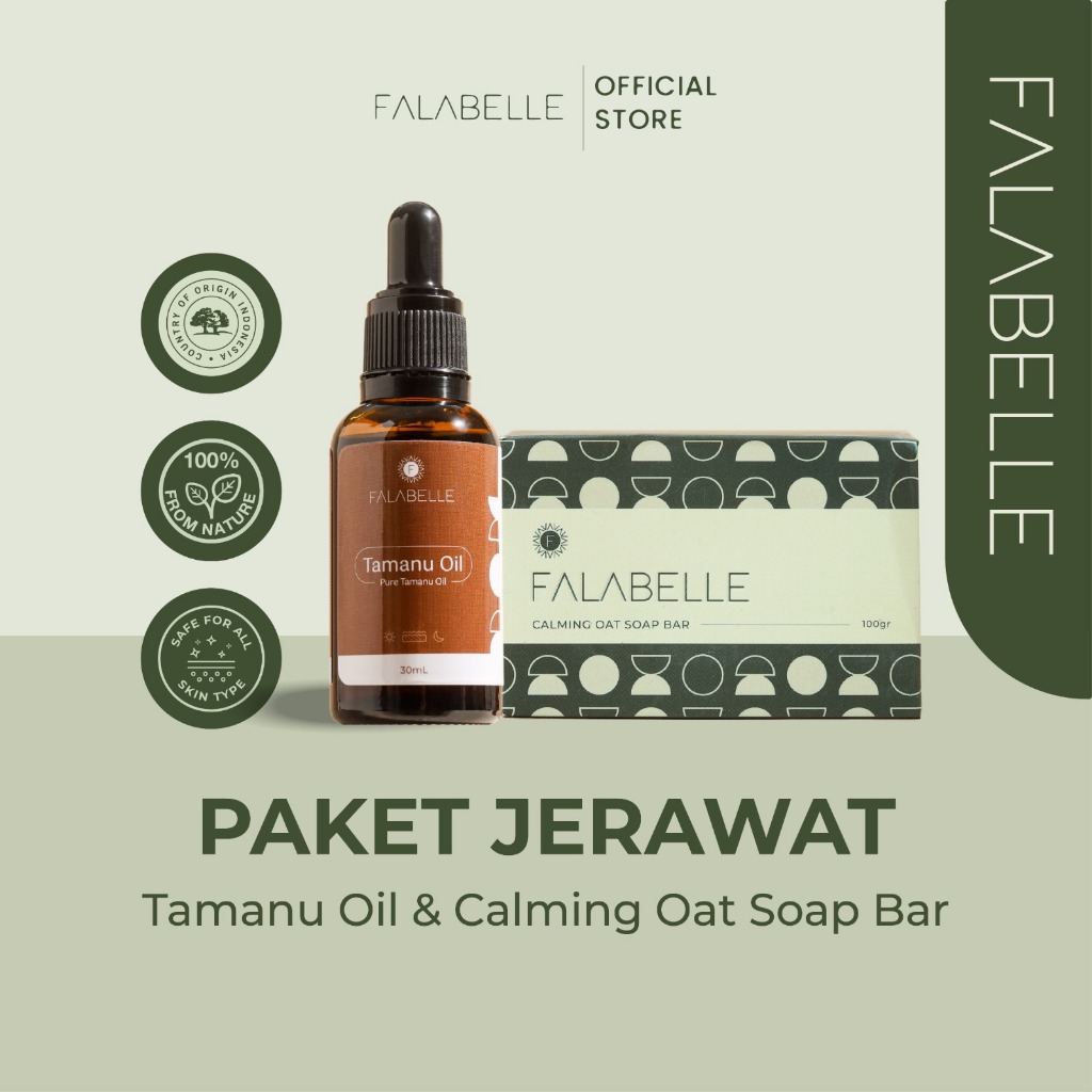 Jual PAKET JERAWAT Tamanu Oil 30ML Calming Oat Barsoap 100gr