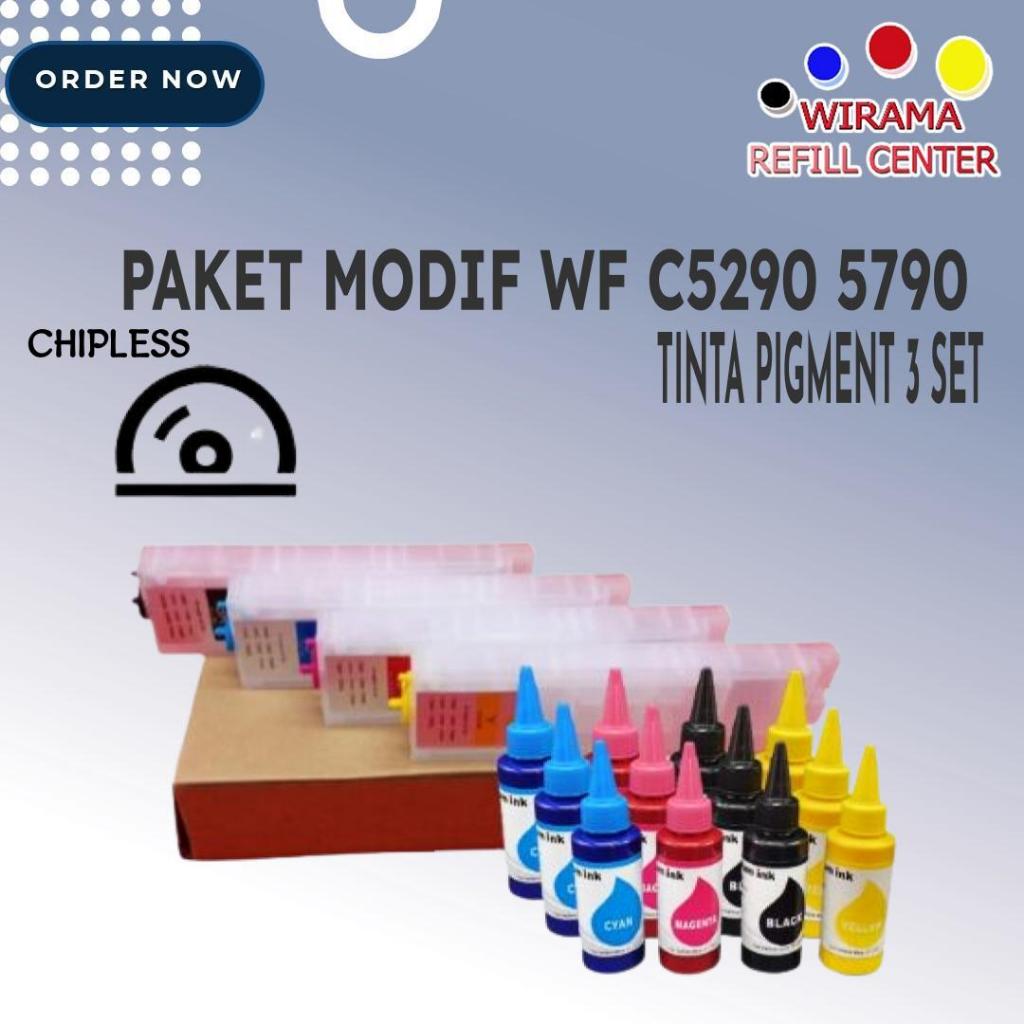 Jual Paket Modif Chipless Dan Tinta Pigment Epson Wf C C