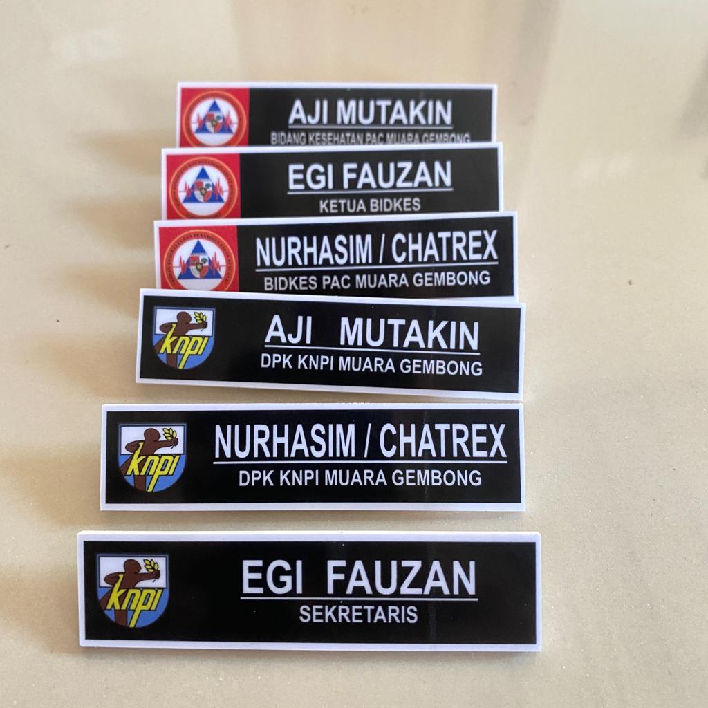 Jual Papan Nama Akrilik Tanpa Resin Name Tag Nama Dada Pdh Peniti