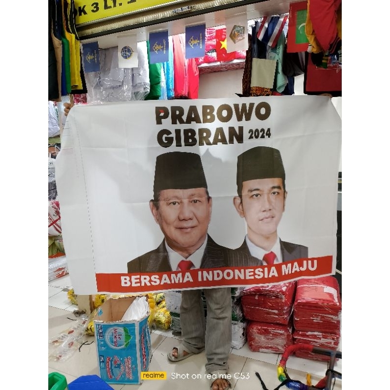 Jual Bendera Prabowo Gibran Capres Cawapres 100x150cm Shopee Indonesia