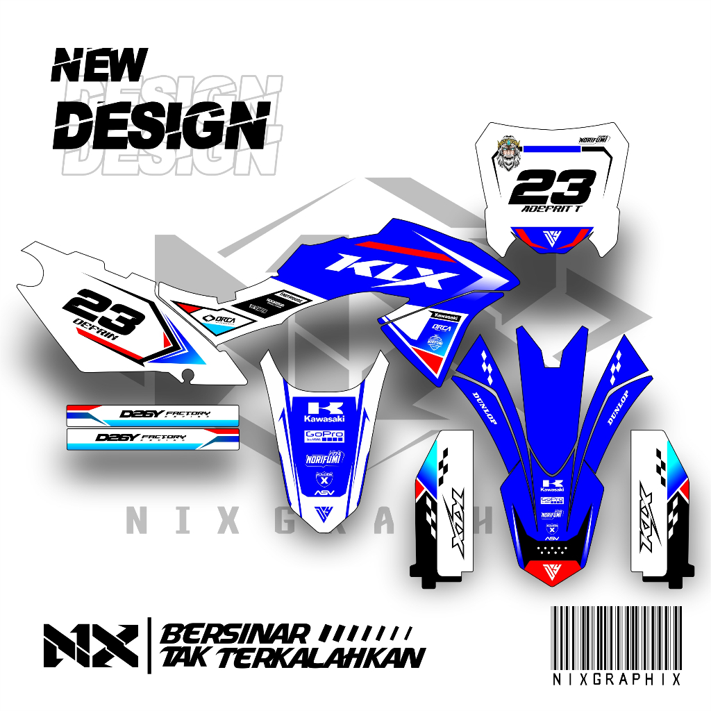 Jual Decal Stiker Klx Bf Full Body Custom Design Shopee Indonesia