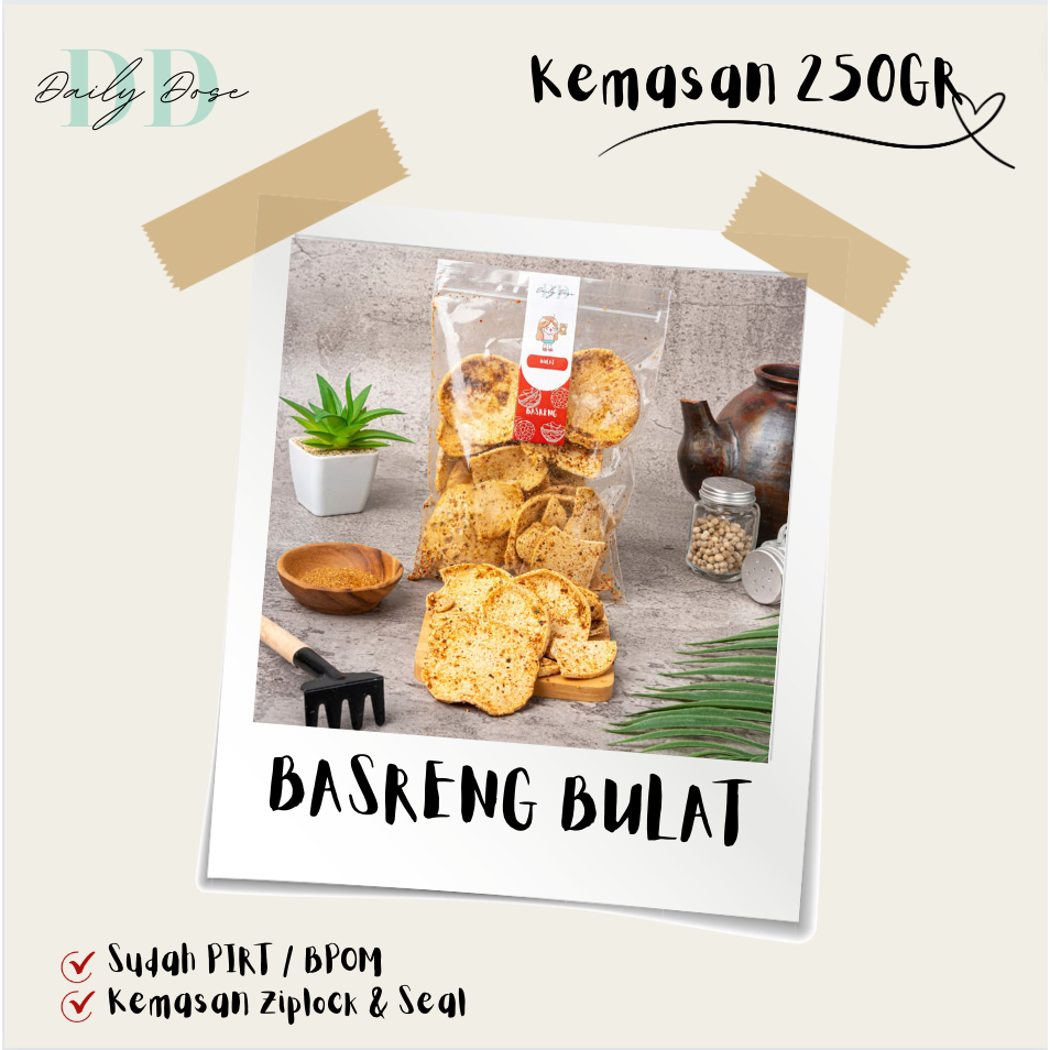 Jual Daily Dose Basreng Bulat Pedas Kemasan 250 Gram Snack Cemilan