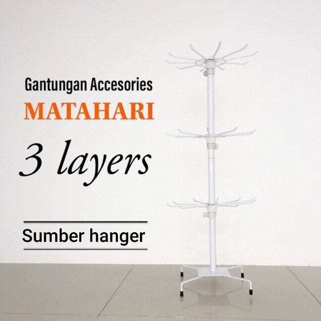 Jual Rak Display Putar Matahari 3 Susun Display Gantungan Shopee