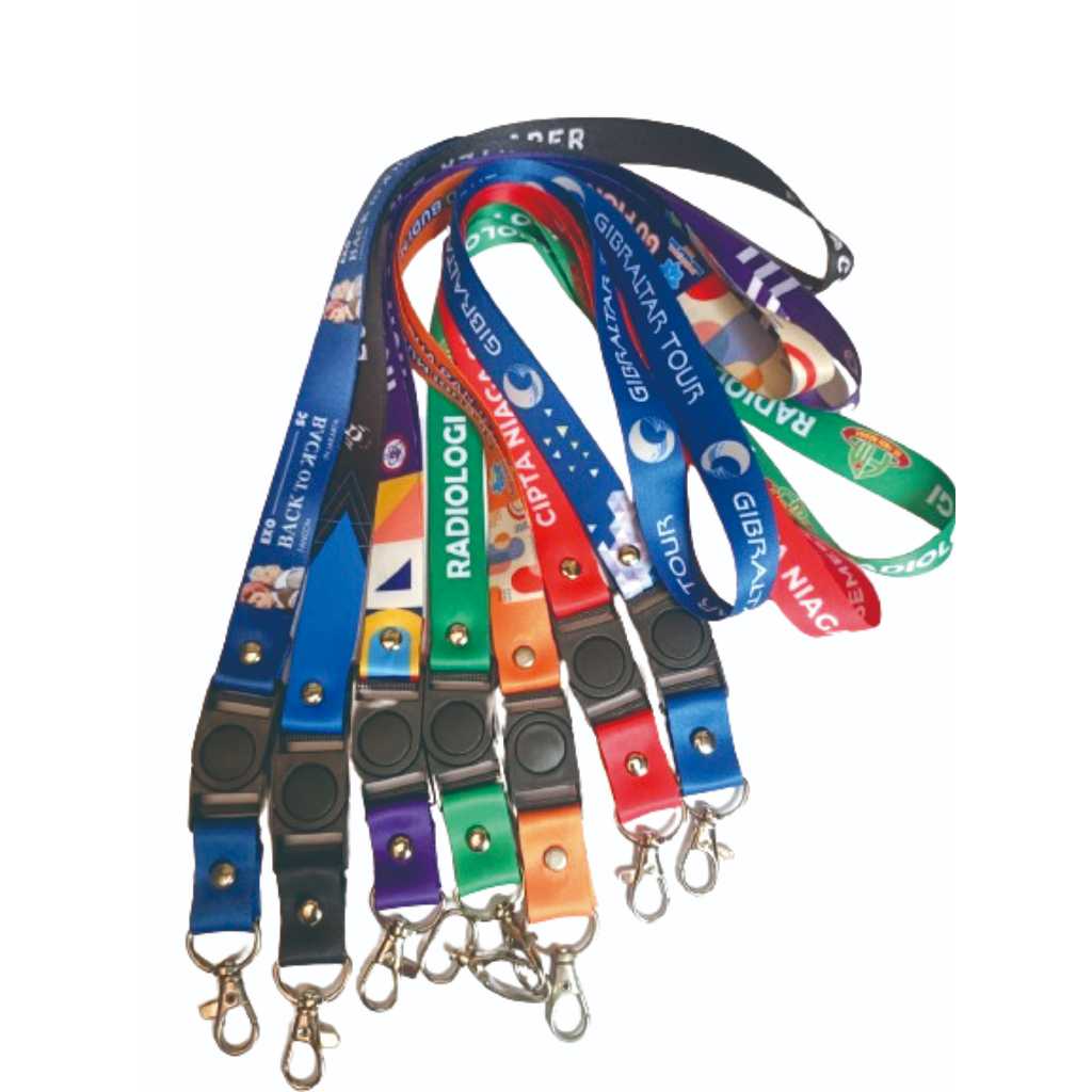 Jual Lanyard Custom Printing Sublim 2 Cm Desain Bebas Bahan Tisu Tali