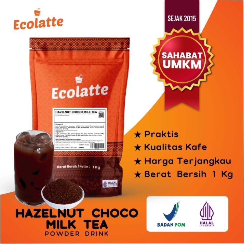 Jual Ecolatte Hazelnut Choco Milk Tea Kg Premium Powder Drink Bubuk