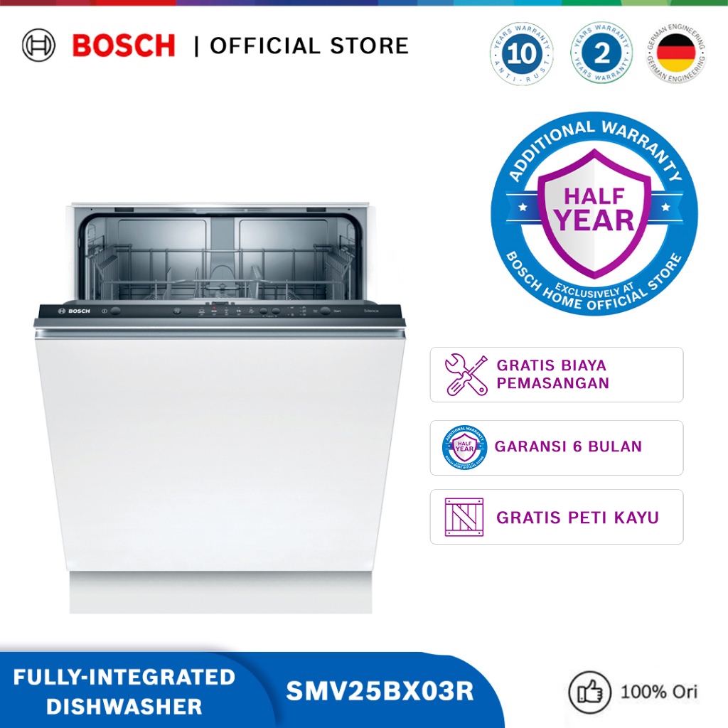 Jual Bosch Smv Bx R Fully Integrated Dishwasher Mesin Pencuci