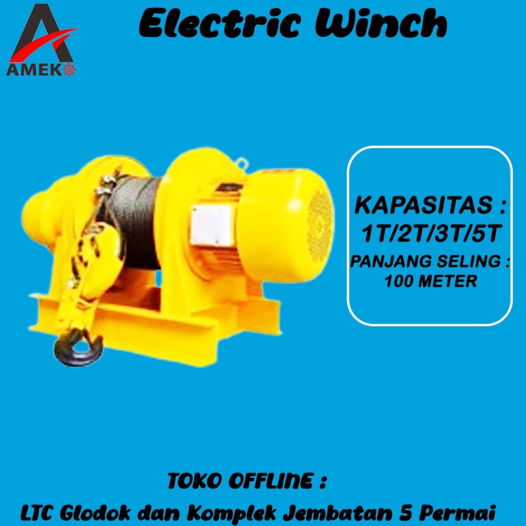 Jual Electric Winch Hoist Electric Wire Rope Winch Ton Ton X