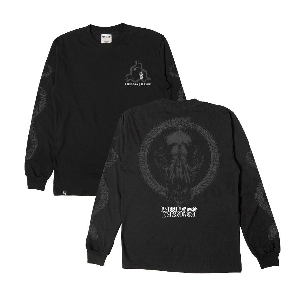 Jual Lawless Jakarta Wolf Ouroboros Longsleeve Black Shopee Indonesia