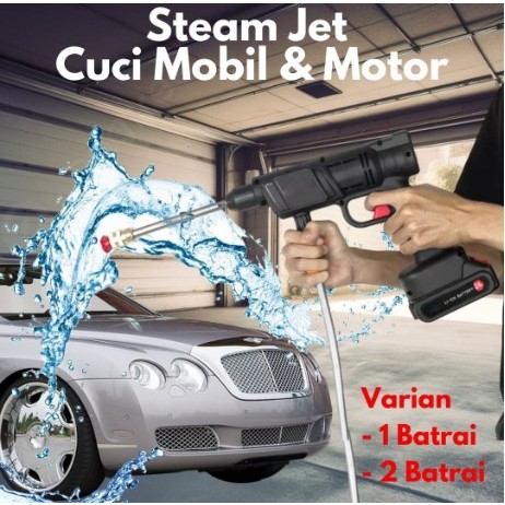 Jual Mesin Alat Steam Jet Cuci Mobil Motor Portable Wireless 1