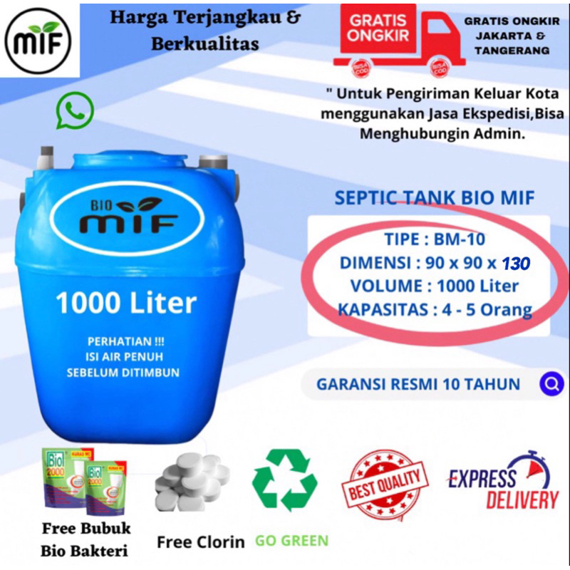 Jual Septic Tank Bio Biofil Biotaff Biotech 1000 Liter Shopee