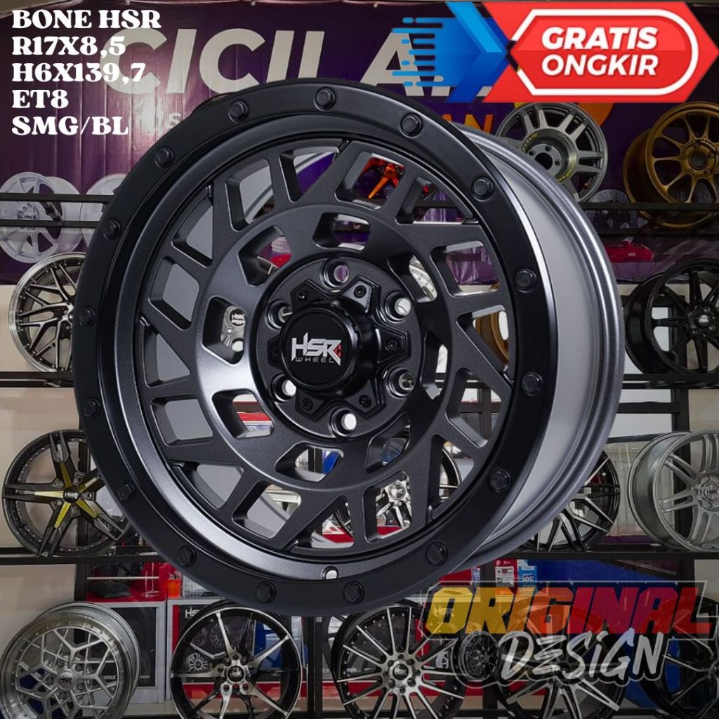 Jual Velg Mobil Ring 17 HSR BONE R17 UNTUK PAJERO TRITON HLIUX