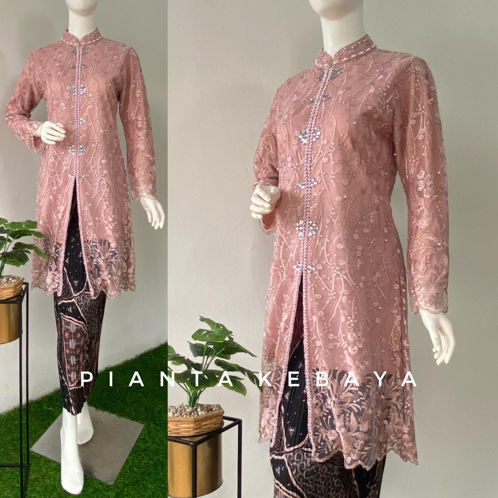 Jual Kebaya Tunik Mewah Tille Payet Mutiara Kebaya Busui Modern