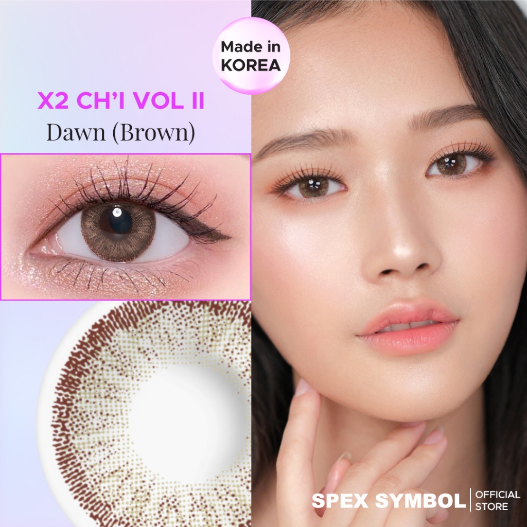 Jual Spex Symbol Softlens X2 CHI Vol II Varian Dawn Brown Shopee