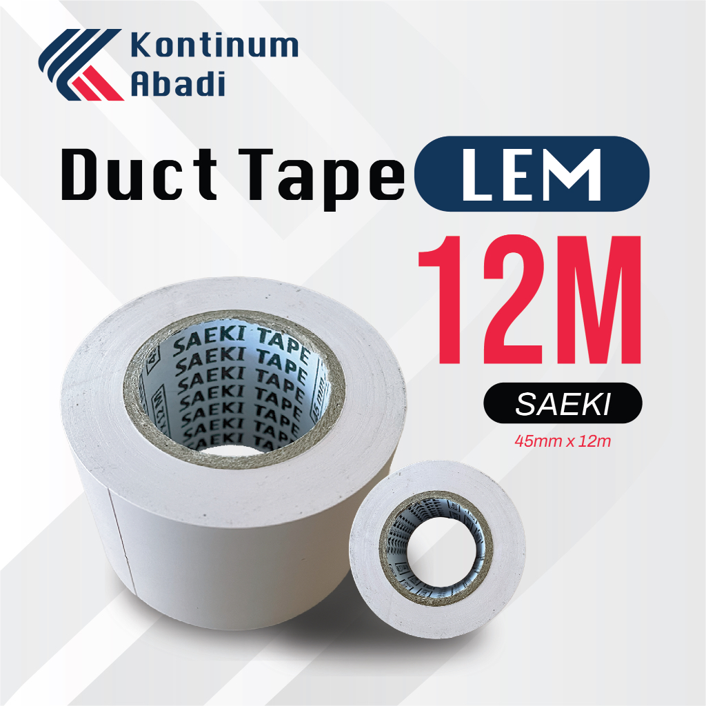 Jual DUCT TAPE LAKBAN ISOLASI LEM UNTUK AC MEREK SAEKI 12 M