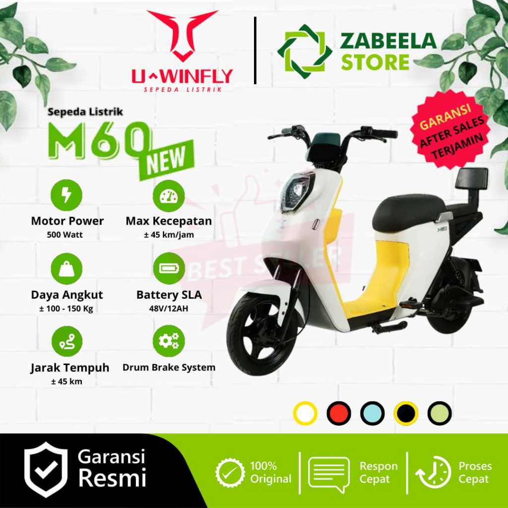 Jual Sepeda Listrik Uwinfly M60 NFC Versi Terbaru Anti Banjir Garansi