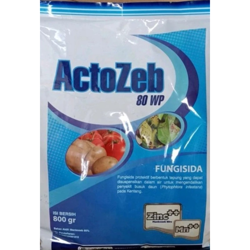 Jual Fungisida ACTOZEB 800 Gr Mankozeb Biru Shopee Indonesia