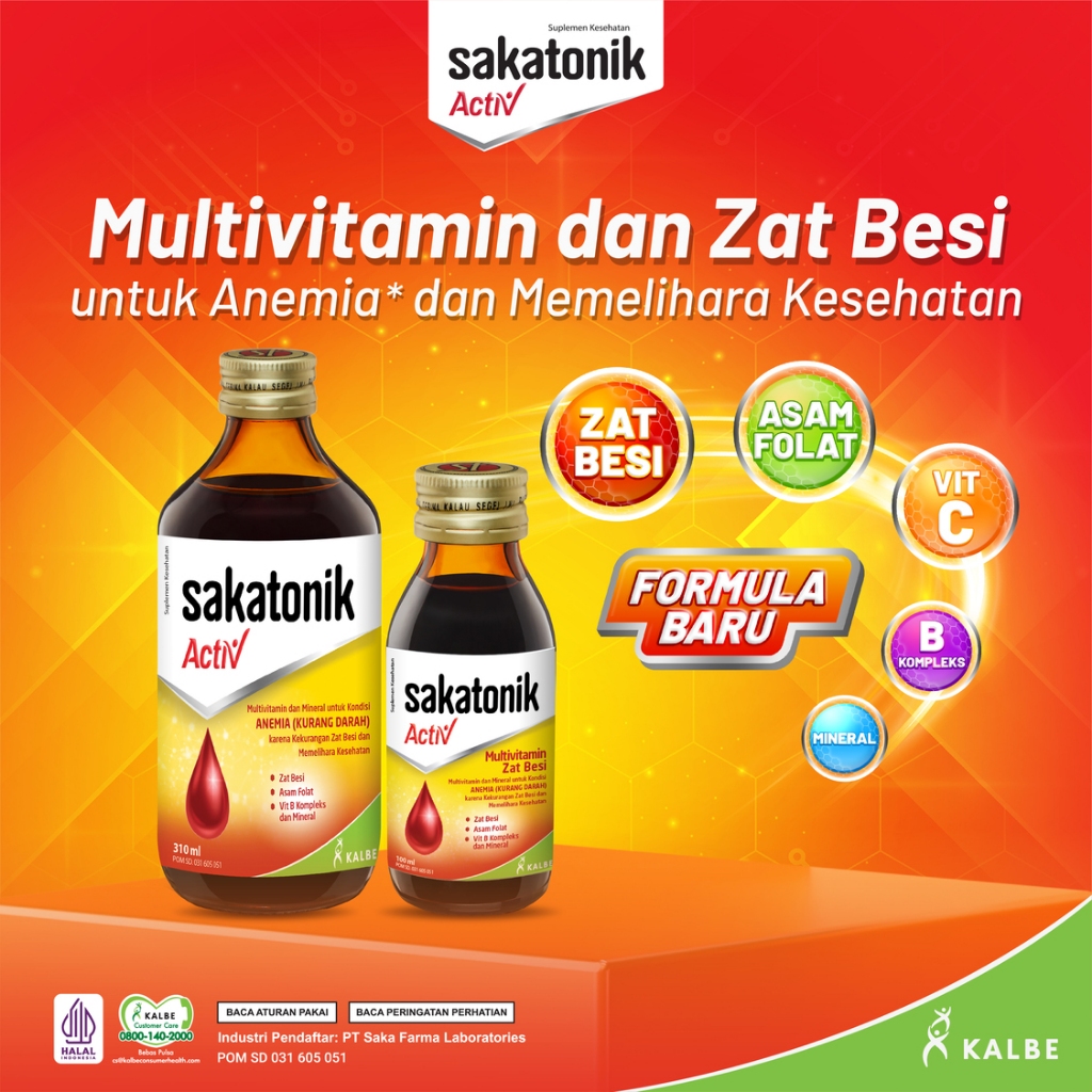 Jual Sakatonik Activ Syrup Multivitamin Zat Besi Penambah Darah