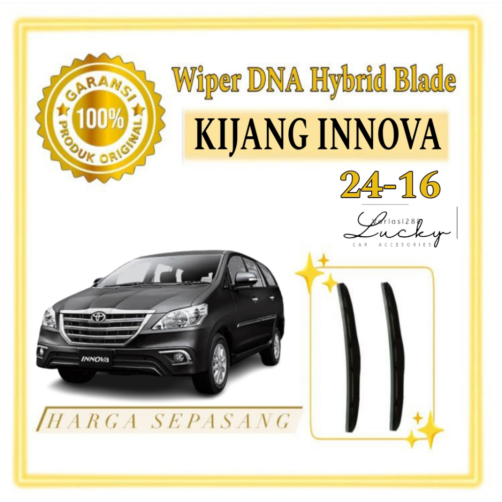 Jual Set Wiper Hybrid Blade DNA Series Mobil Toyota Kijang Innova Old