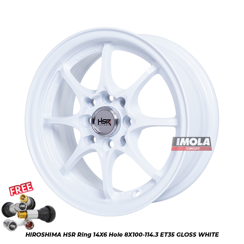 Jual Pelek Velg Mobil HSR HIROSHIMA Ring 14 Velg R14 Racing Agya Ayla