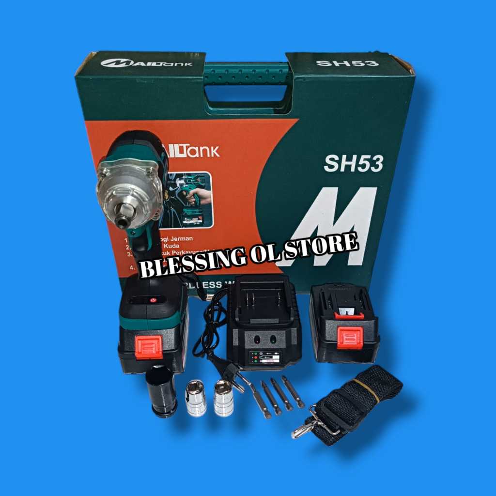 Jual MAILTANK SH53B Bor Cordless Impact Wrench SH53 Buka Baut Motor