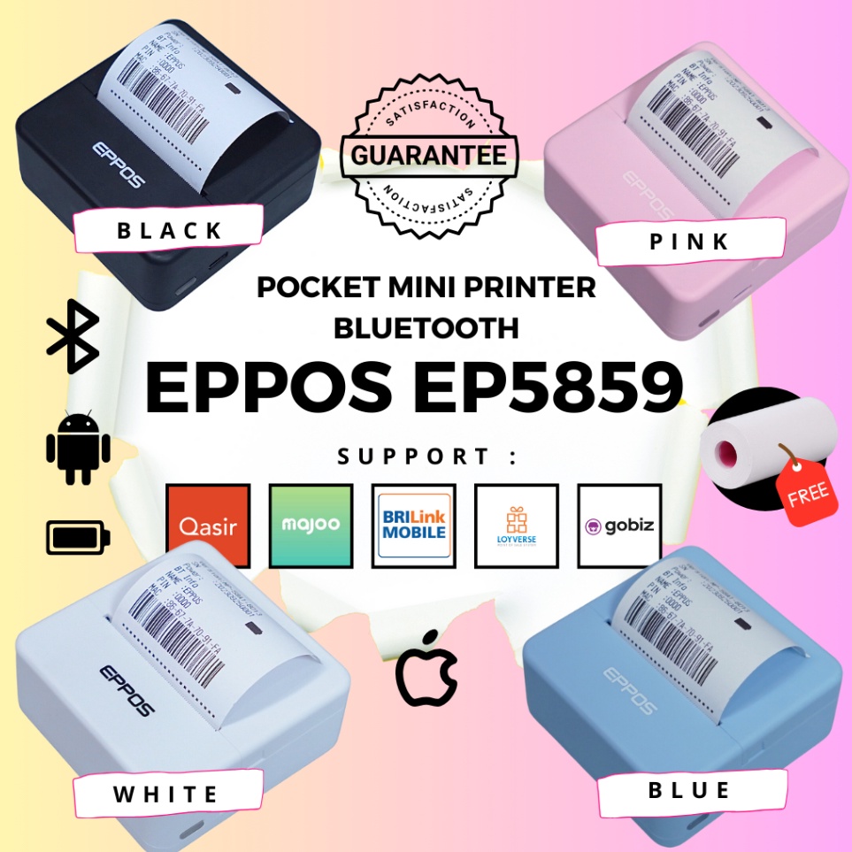 Jual Art K B Pocket Mini Printer Bluetooth Eppos Ep Thermal Struk