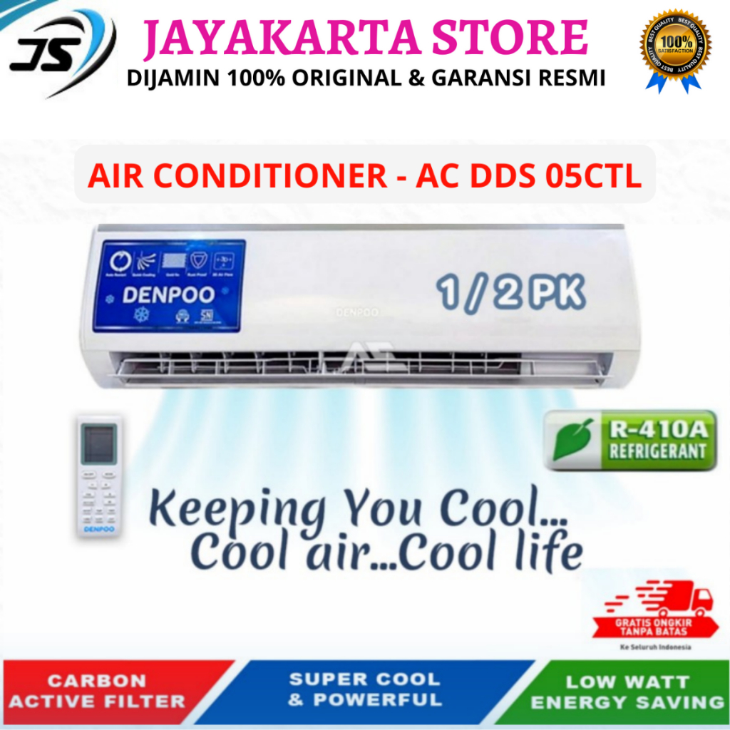 Jual Ac Split Pendingin Ruangan Denpoo Pk Dan Pk Super Hemat