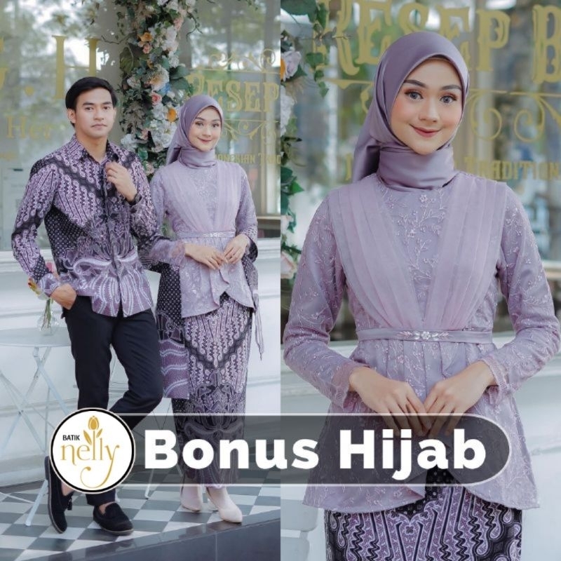 Jual Kebaya Couple Avena Mauve Kebaya Modern Kebaya Lamaran Tunangan